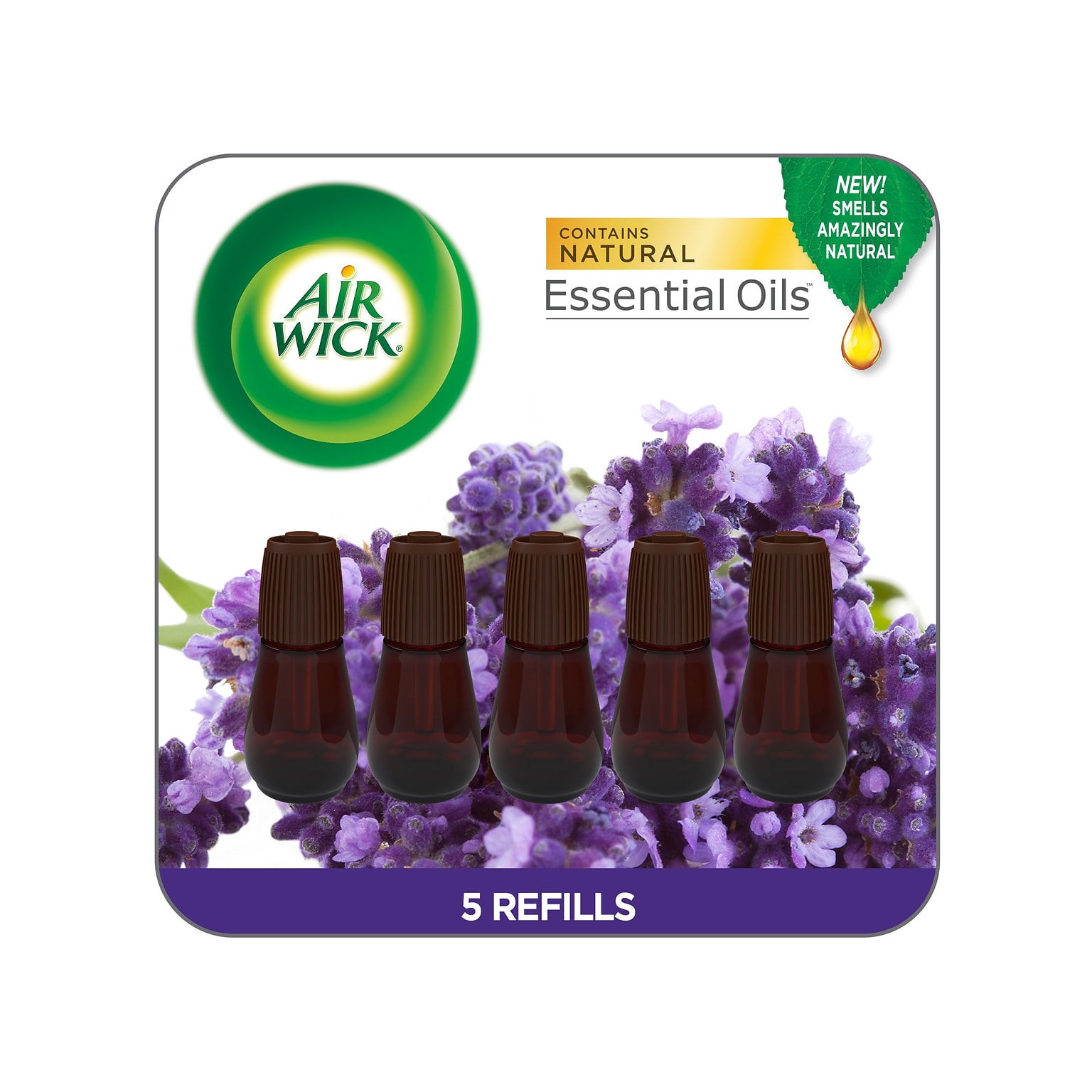 Air Wick Essential Mist Oil Air Freshener Diffuser Refill, Lavender & Almond Blossom, 0.67 Fl. Oz., 5/Pack (03010)