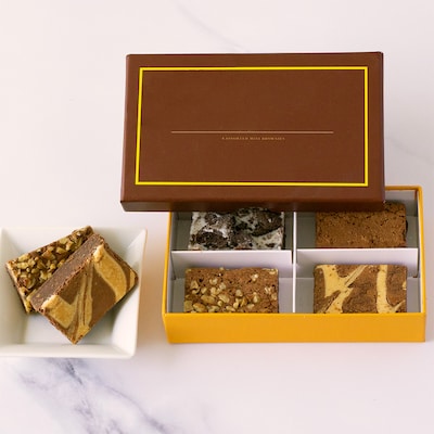 4pc Gourmet Brownie Sampler by Bake Me A Wish!