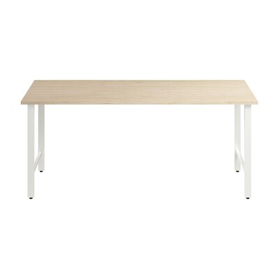 Bush Business Furniture Hustle 72"W Computer Desk with Metal Legs, Natural Elm (HUD272NE)