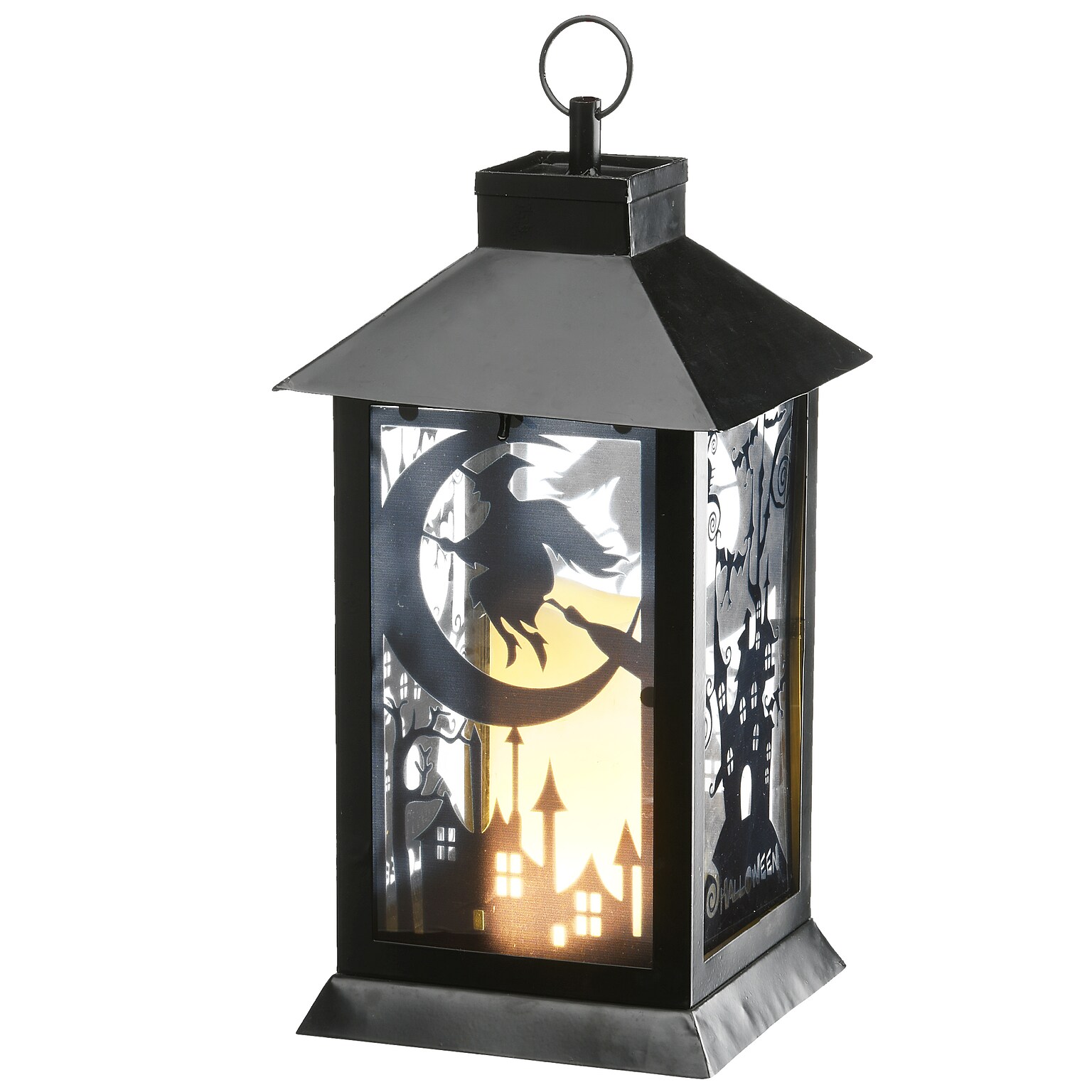 National Tree Company 16 Black Halloween Haunted House Lantern (RAH-YG179335-1)