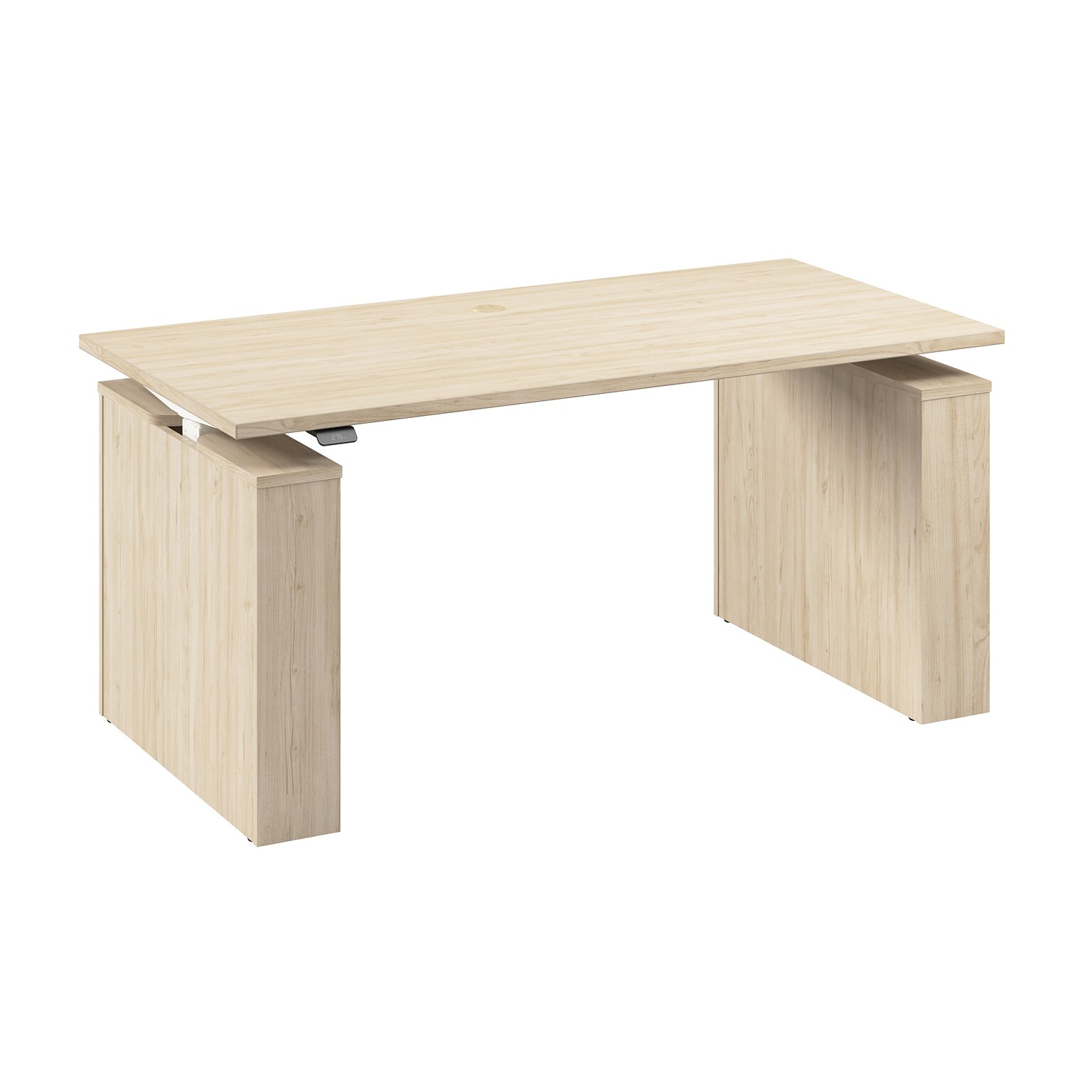Bush Business Furniture Stratus 60W Electric Rectangular Adjustable Standing Desk, Natural Elm (SUT001NE)