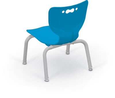 MooreCo 10" Hierarchy Student Chair with 4 Legs, Blue/Platinum Base (703673563109)