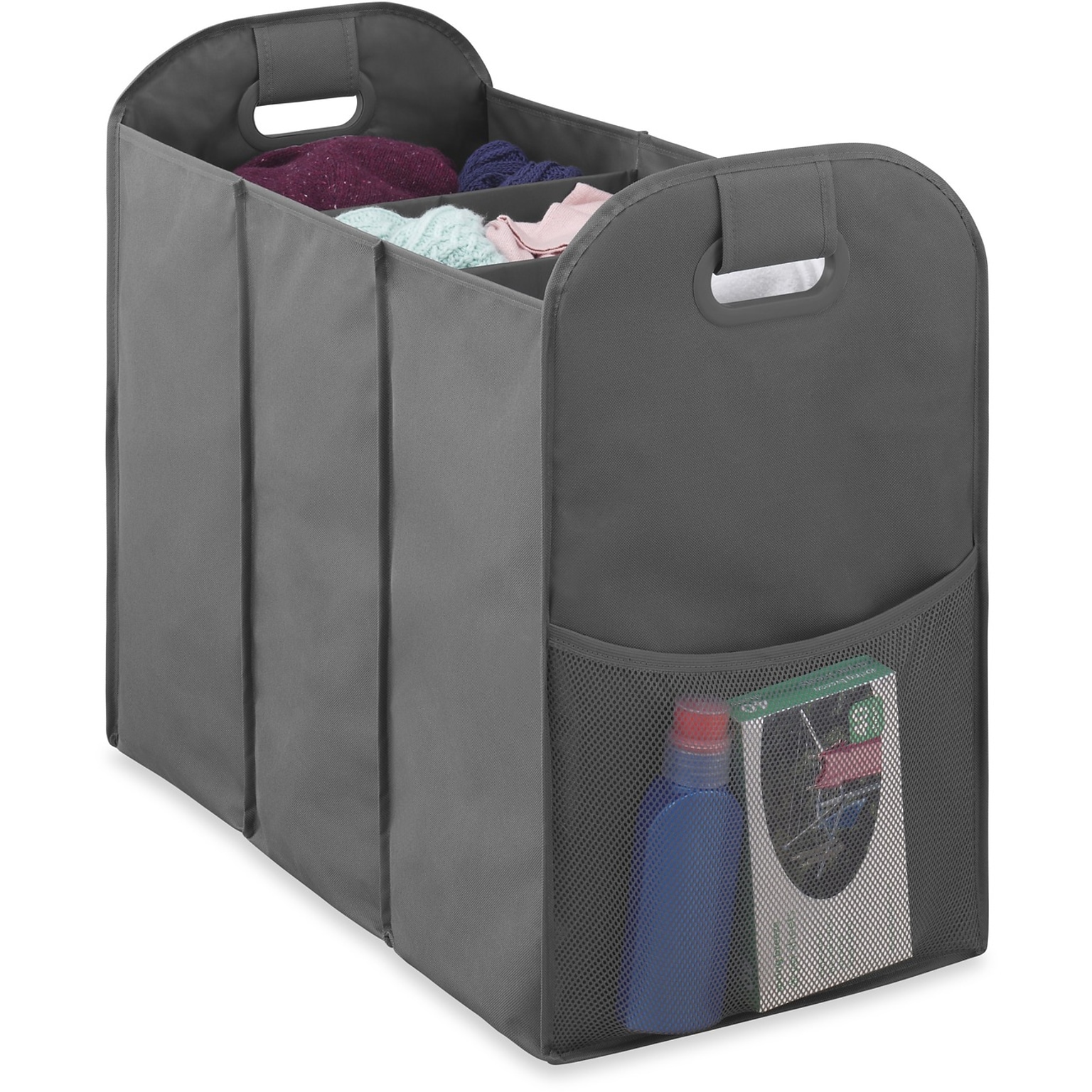 Whitmor Laundry Sorter, 3 Compartments, Gray (6266-7702-SAGRY)
