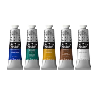 Winsor and Newton Artisan Water Mixable Oil Paint Tube Studio Set, Assorted Colors, 37 mL, 13 Pieces/Set (WNX1590252)