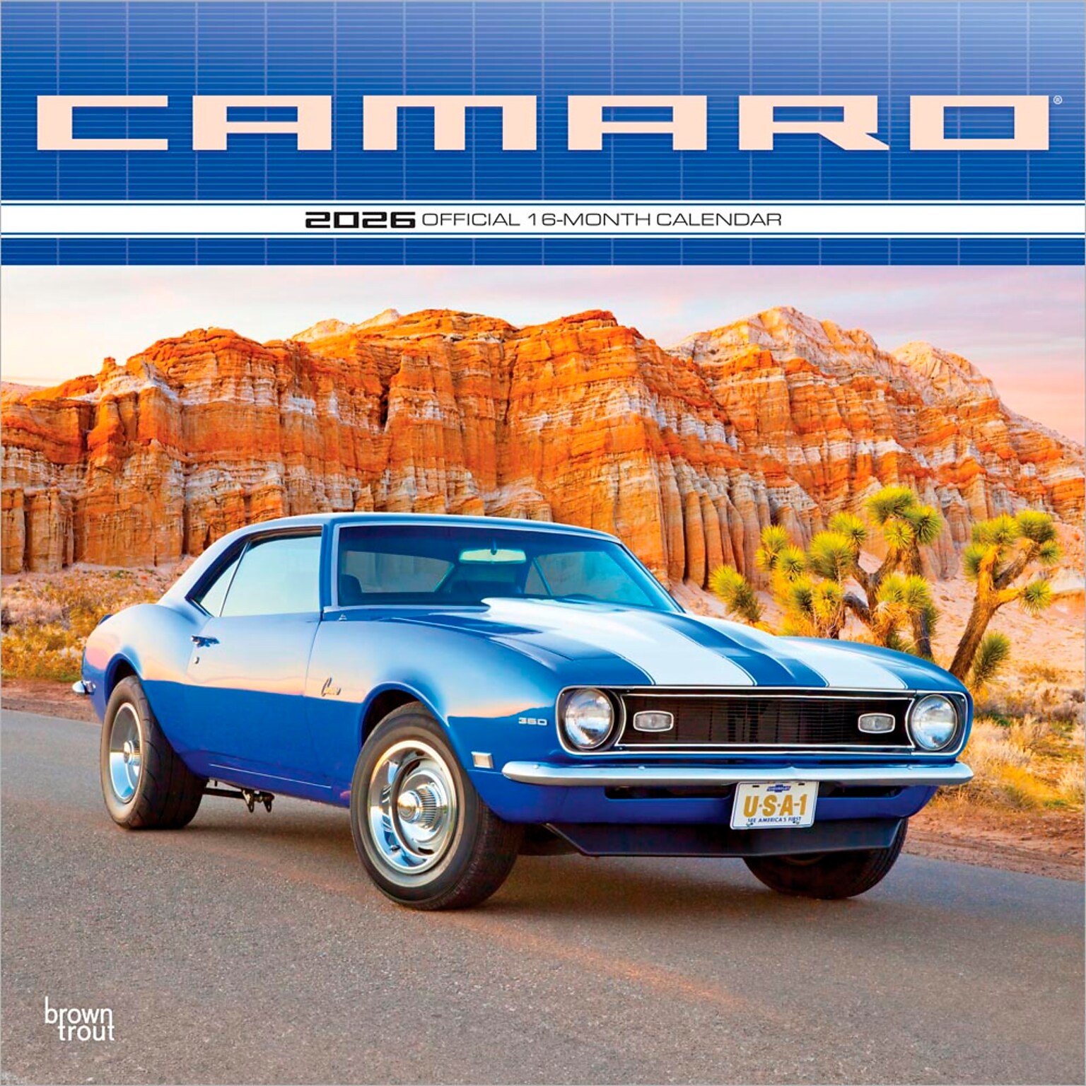 2026 BrownTrout Camaro 12 x 12 Monthly Wall Calendar (9798330701698)