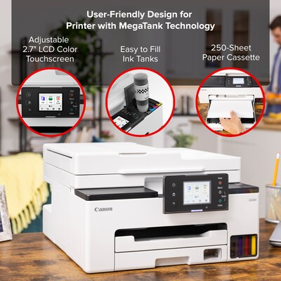 Canon MAXIFY GX2020 Wireless Color Inkjet Printer, All-In-One, Print, Scan, Copy, Fax (GX2020)