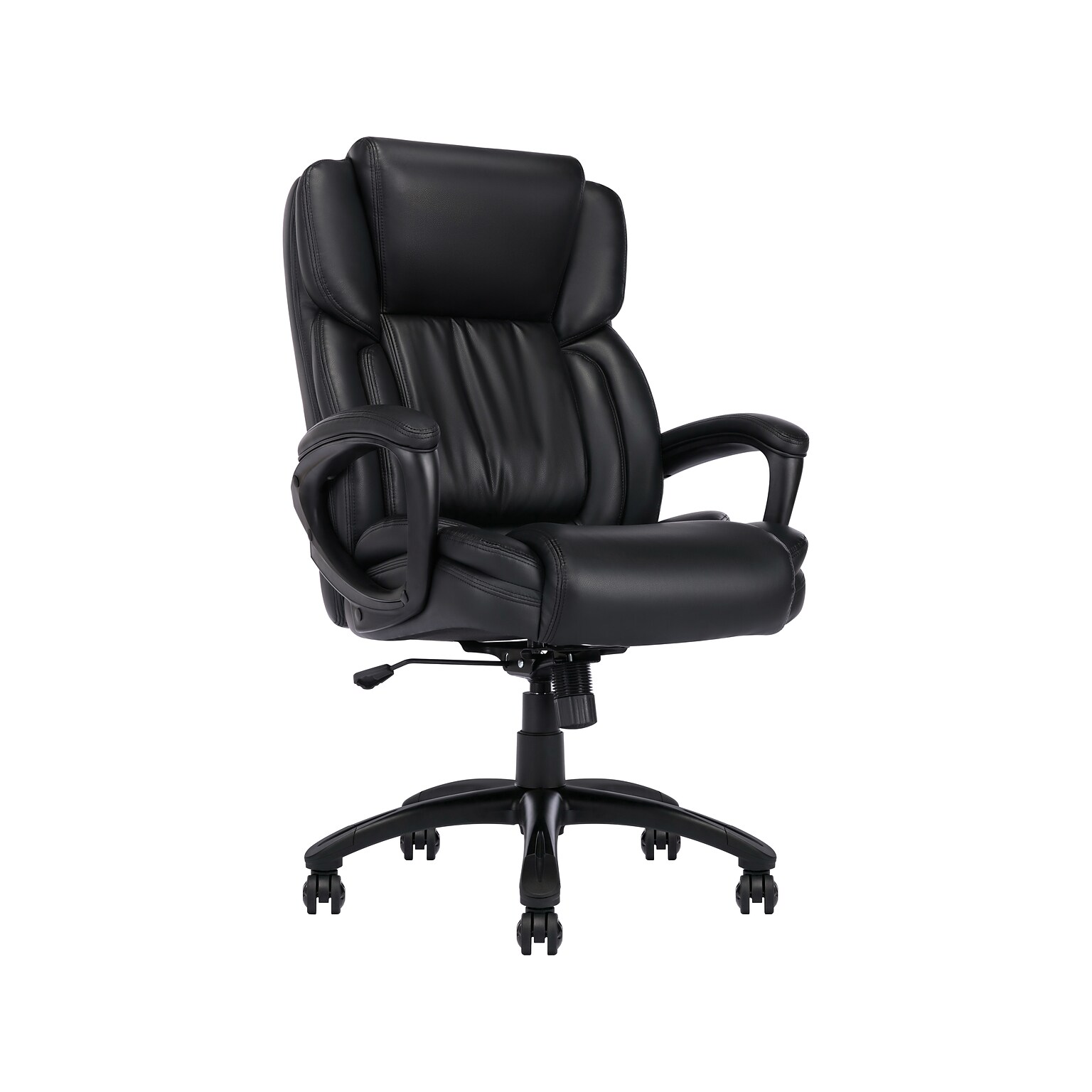 Serta Garret Ergonomic Bonded Leather Swivel Executive Chair, Space Black (43520E)
