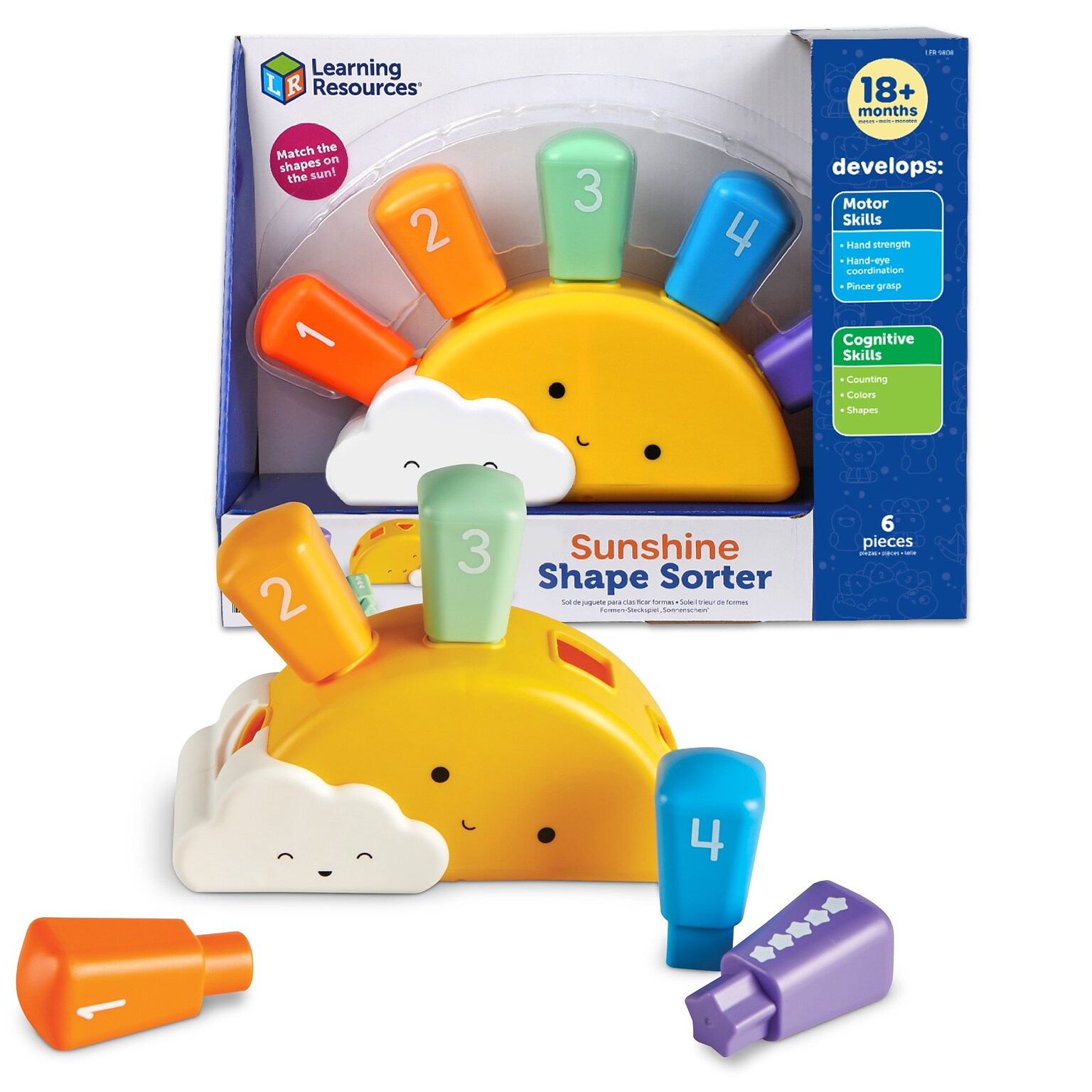 Learning Resources Sunshine Shape Sorter, Multicolored (LER9808)