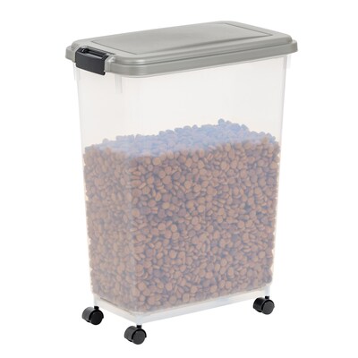 Iris 47 Quart Storage Container with Lid, Plastic, Gray (301045)
