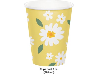Creative Converting Sweet Daisy Party Cup, Yellow/White, 24/Pack (DTC372468CUP)