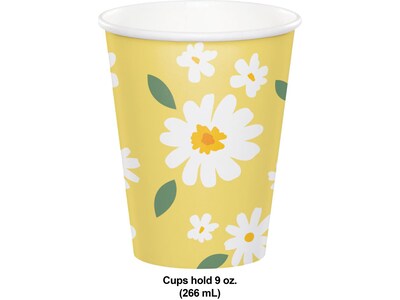 Creative Converting Sweet Daisy Party Cup, Yellow/White, 24/Pack (DTC372468CUP)