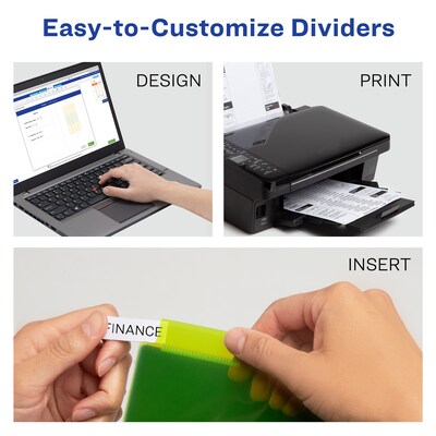 Avery Big Tab Insertable Plastic Divider, 5 Tabs, Multicolor, 1 Set (11900)