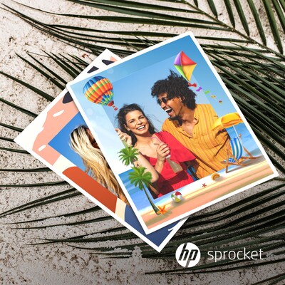 HP Sprocket 3.5 x 4.25" Zink Sticky-Backed Photo Paper, 100 Sheets/Pack (HPIZ3X4100)