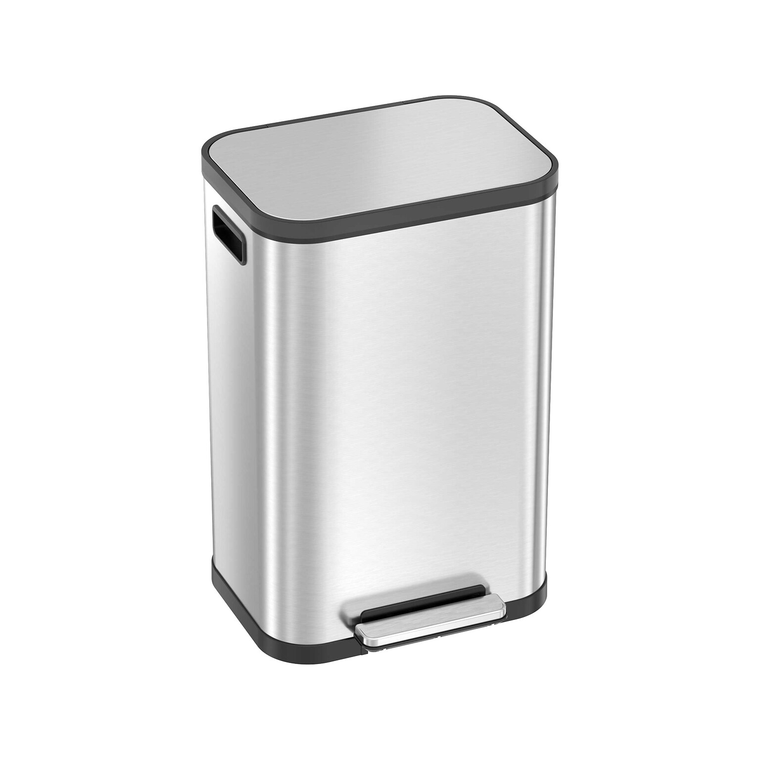 iTouchless SoftStep ProX Stainless Steel Step Trash Can, 13.2-Gallon, Silver/Black (PD13RSY)