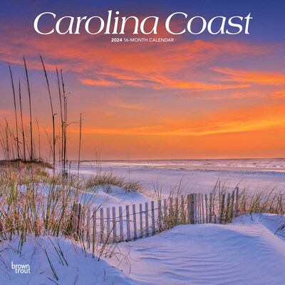 2024 BrownTrout Carolina Coast 12 x 24 Monthly Wall Calendar (9781975462178)