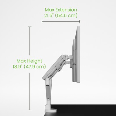 Kanto DM2 Dual Monitor Desktop Mount for 17” - 35” Displays, Up to 22 lbs., White