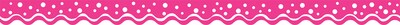 Barker Creek Double-Sided Scalloped Border, 36 x 2.25, Happy Hot Pink, 13/Pack (LL996)