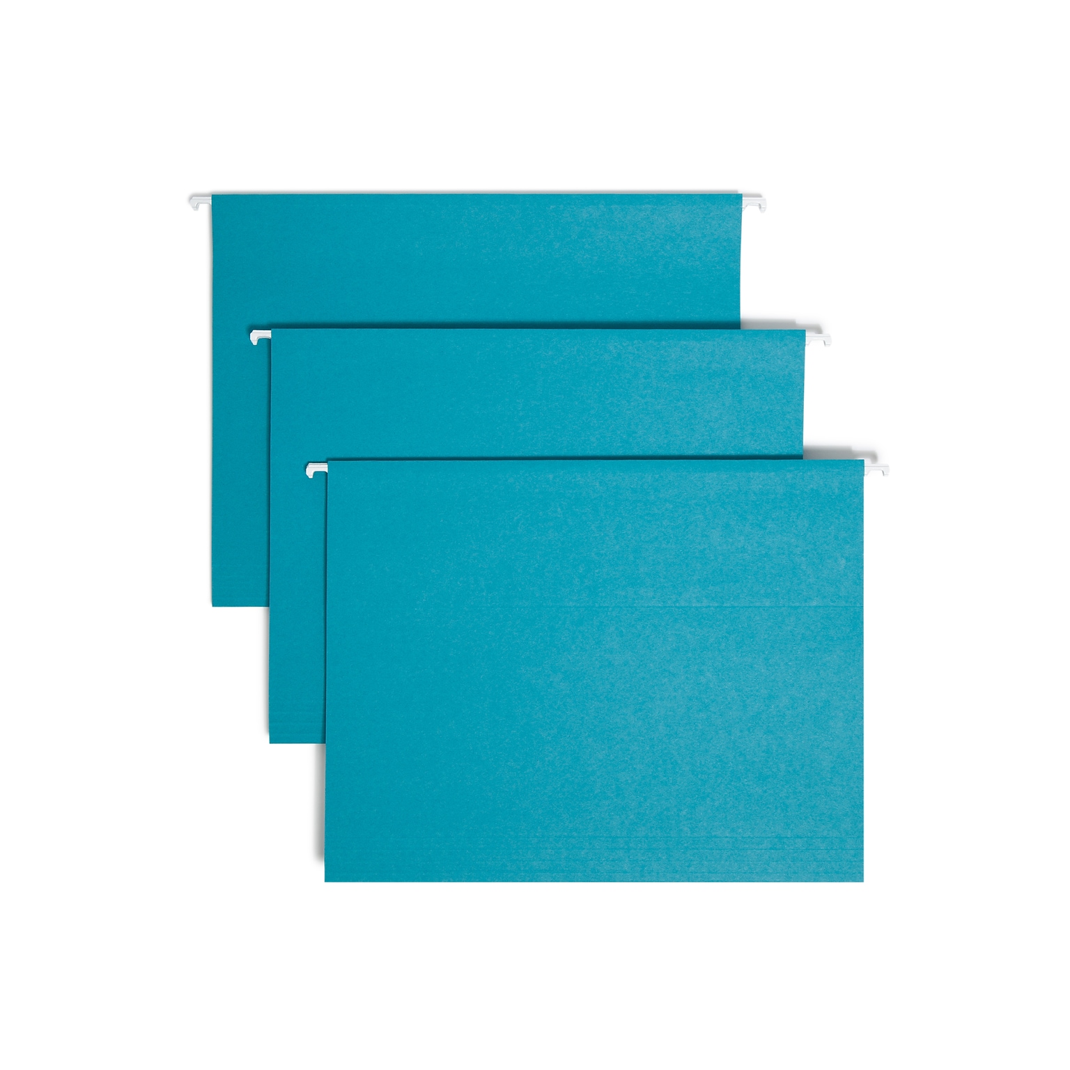 Smead Hanging File Folders, 1/5-Cut Adjustable Tab, Letter Size, Teal, 25/Box (64074)