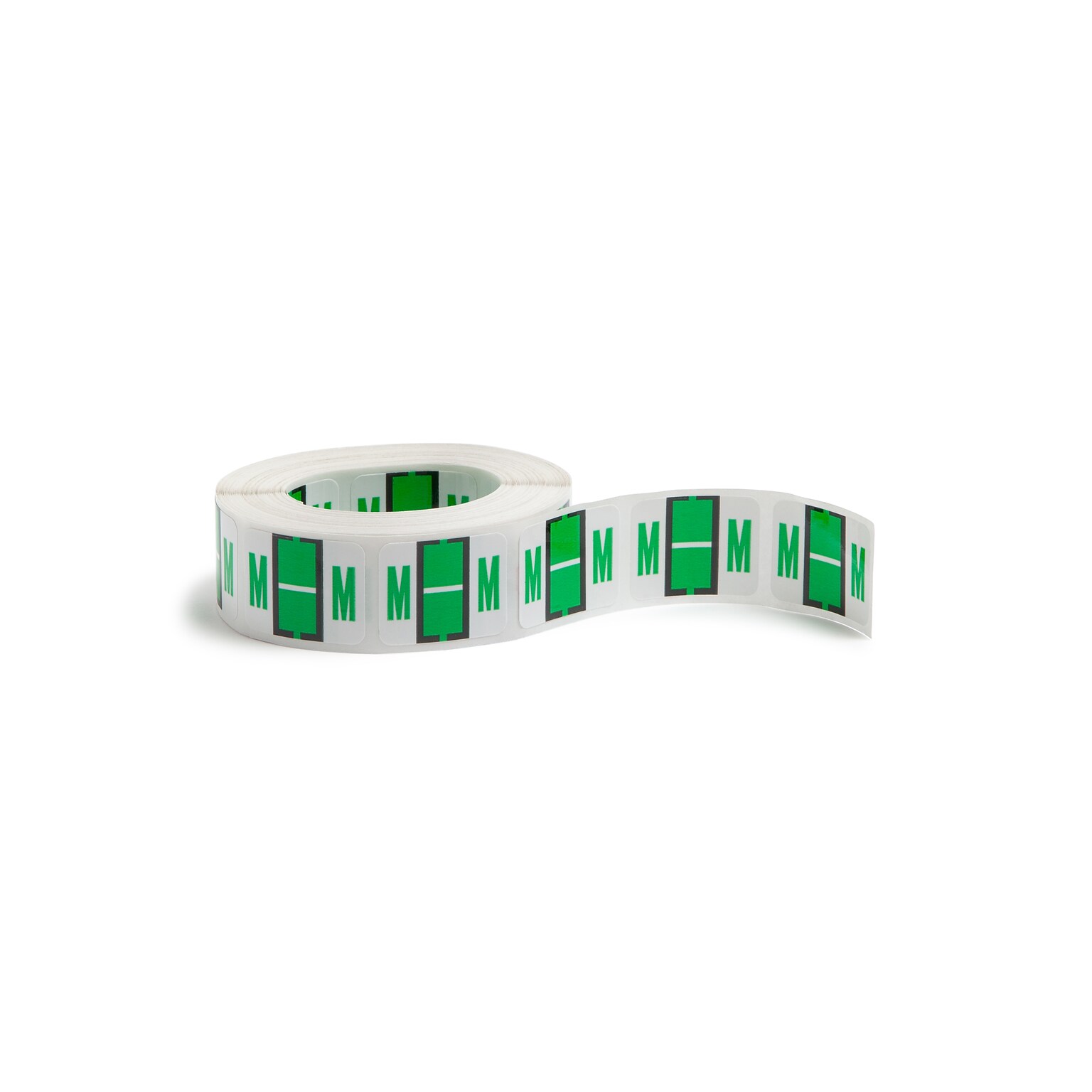 Smead BCCR Color Coded Alphabetic Labels, M, Light Green, 500/Roll (67083)