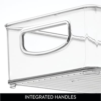 iDESIGN Large Stackable Plastic Storage Bin with Handles, Clear (64430)