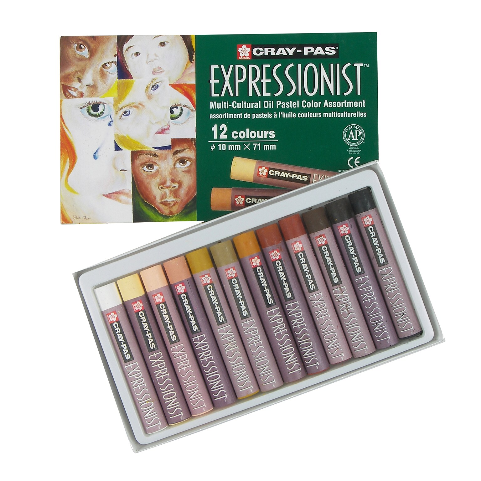 Sakura Cray-Pas Expressionist Oil Pastels, Skin Tone, 12/Set (SAKXLP12SA)