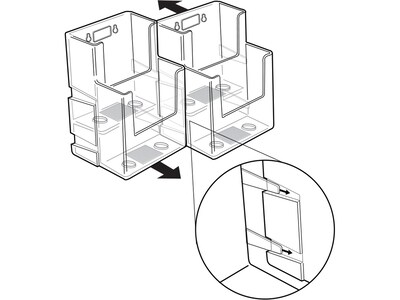 Azar Brochure Holder, Clear, Acrylic, 2/Pack (252809)