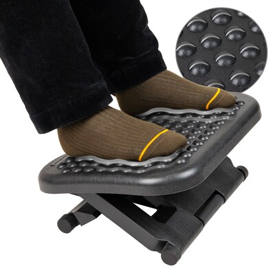 Mind Reader Tilt Adjustable Ergonomic Foot Rest, Black (FTREST-BLK)