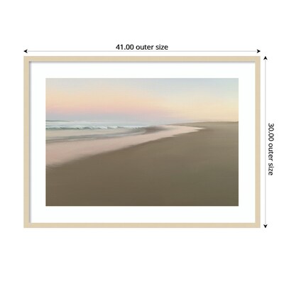 Amanti Art Soft Beach Embrace by JL Design Wood Framed Wall Art Print, 41" x 30" (A42675537347)