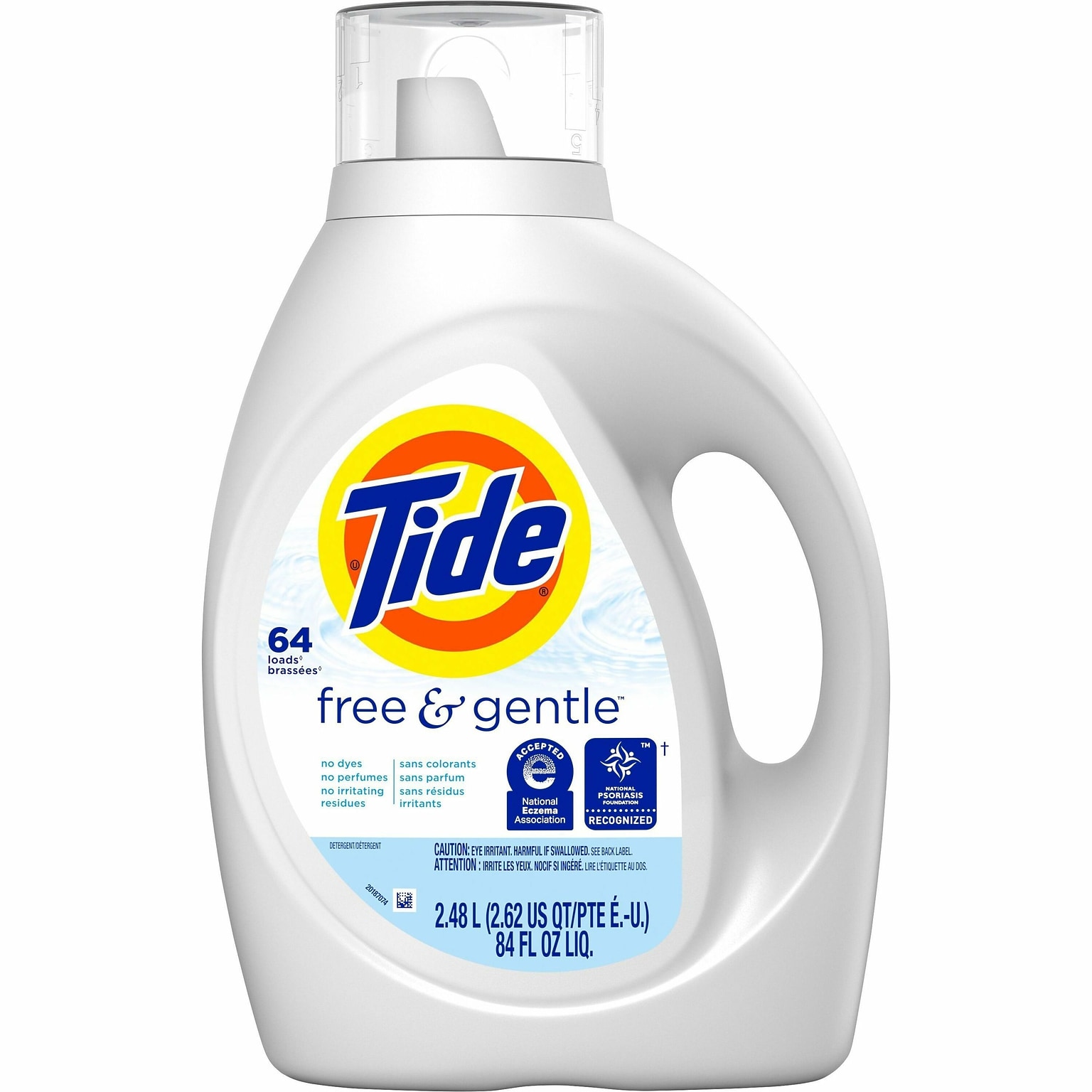 Tide Free & Gentle HE Laundry Detergent, 64 Loads, 84 oz. (12144)