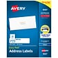 Avery Easy Peel Inkjet Address Labels, 1" x 4", White, 20 Labels/Sheet, 100 Sheets/Box (8461)