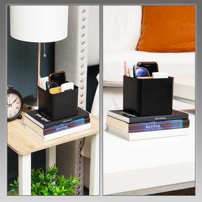 Mind Reader 2-Compartment Desk Organizer, Black (SIMPORG-BLK)