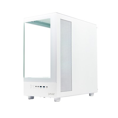 Skyetch Azure 3 Gaming Desktop Computer, NVIDIA GeForce RTX3050, AMD Ryzen 5 5500, 16GB RAM, 1TB SSD, Windows 11, White