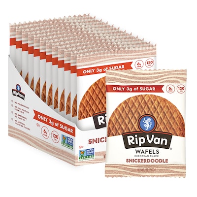 Rip Van Wafels Snickerdoodle Stroopwafels, 1.16 oz., 12 Packs/Box, 12/Box (RVW00377)