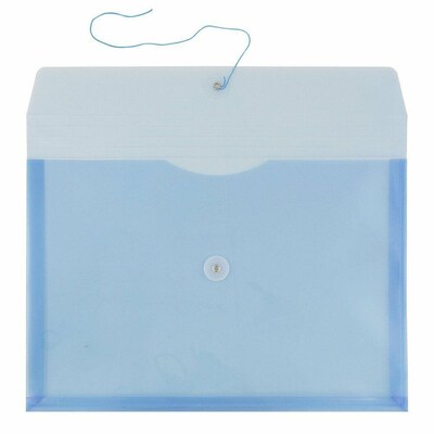 JAM Paper Premium Plastic Document File, Legal, Blue, 3/Pack (219B1BUX3)