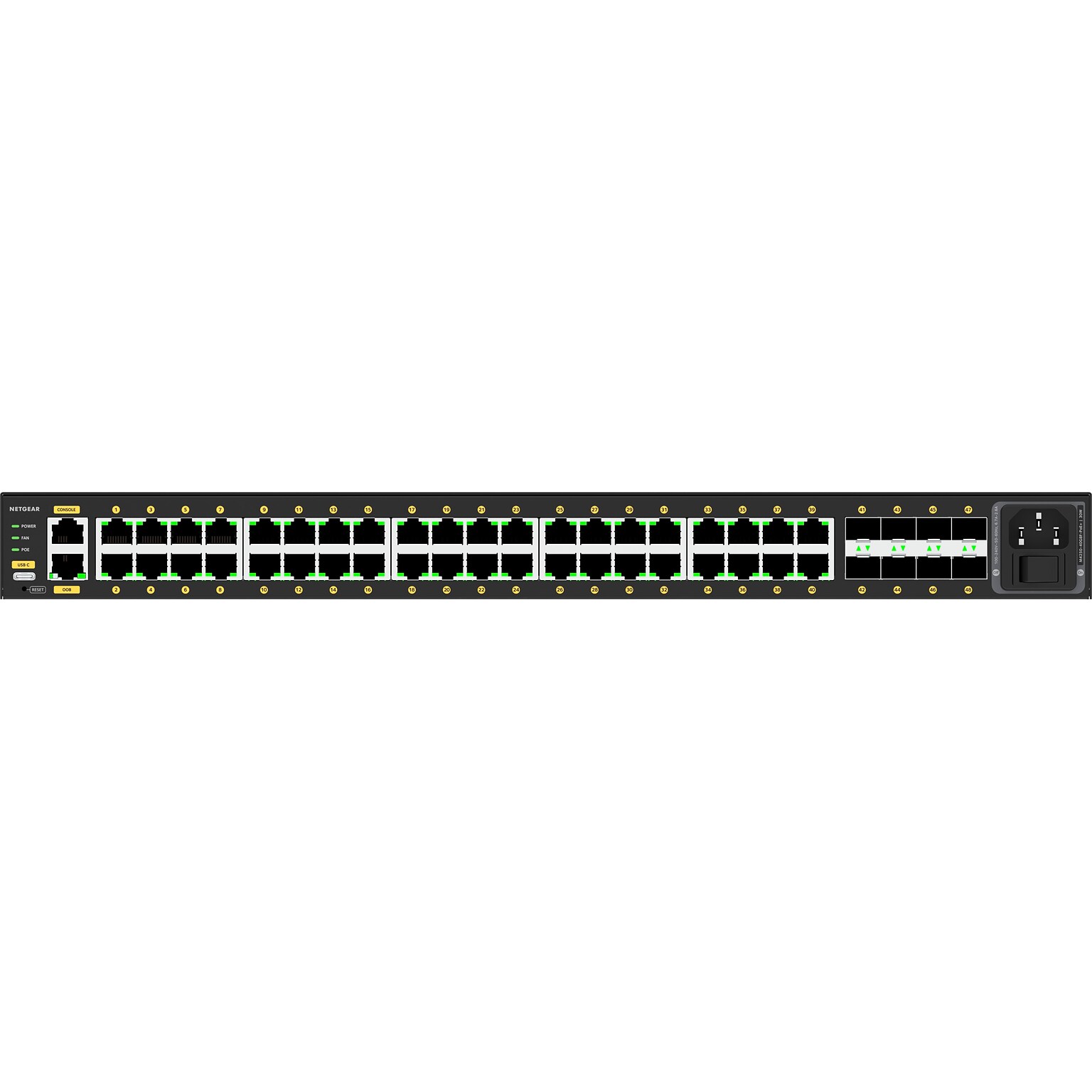 Netgear AV Line 40-Port Gigabit Ethernet Managed Switch, Black (GSM4248P-100NAS)