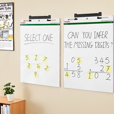 Sustainable Earth by Staples Sugarcane-Based Easel Pads, Plain, 27" x 36", 50 Sheets/Pad, 4/Ct