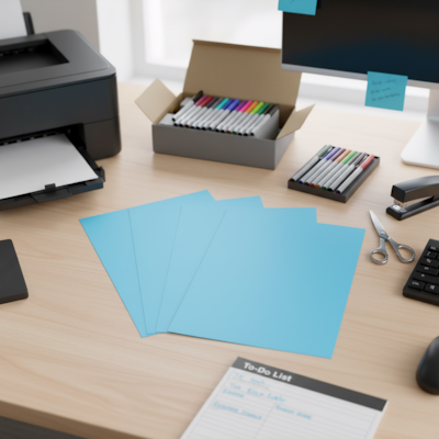 Staples Brights Multipurpose Colored Paper, 20 lbs., 8.5 x 11, Blue, 500/Ream (25202)