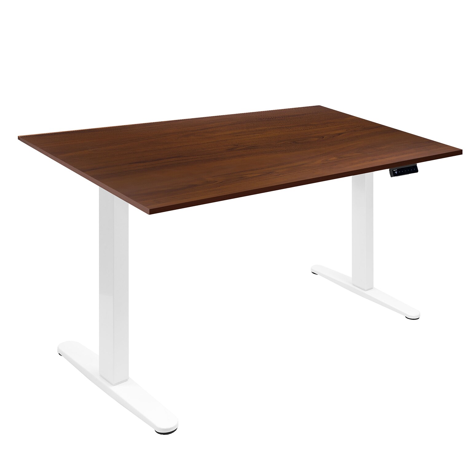 Mount-It! 55W Electric Adjustable Standing Desk, Brown/White (MI-18062)