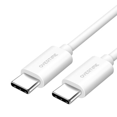 Overtime Overtime USBC Certified Charging Cables USB-C to USB-C Charging Cable, 6 ft., White, 3/Pack (MFIBLACK10FT)
