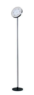 Simplee Adesso Luther LED RGB Color Changing Torchiere, 71.75H, Black with Plastic Shade (SL0373-01)