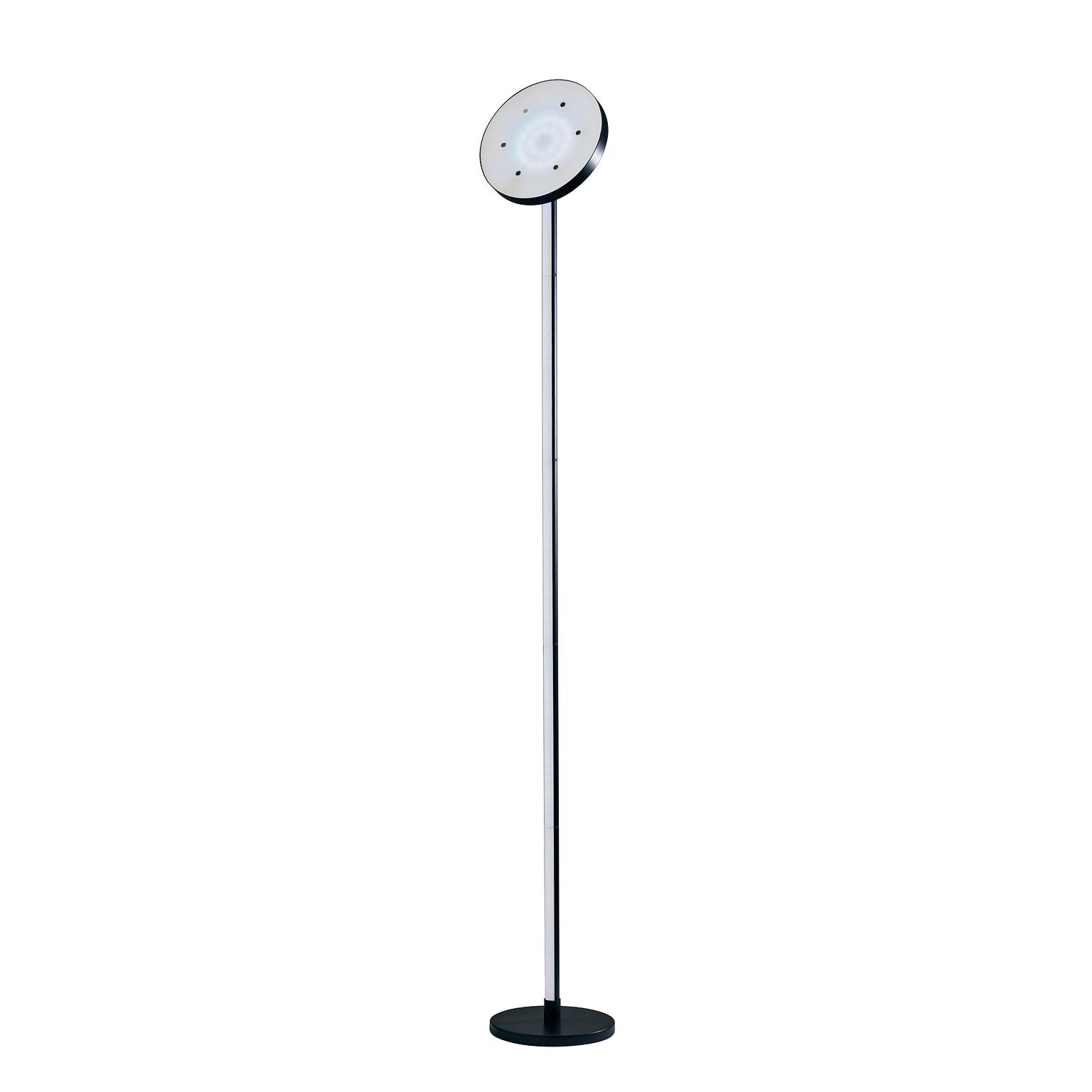 Simplee Adesso Luther LED RGB Color Changing Torchiere, 71.75H, Black with Plastic Shade (SL0373-01)