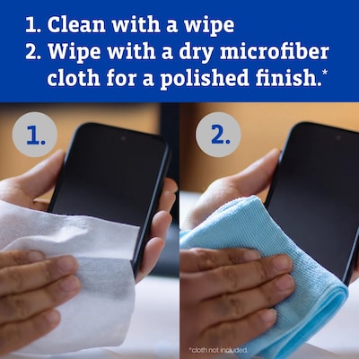 CloroxPro Clorox Screen+ Sanitizing Wipes, Bleach Free, Citrus Blend Scent, 75 Wipes/Container (60724)