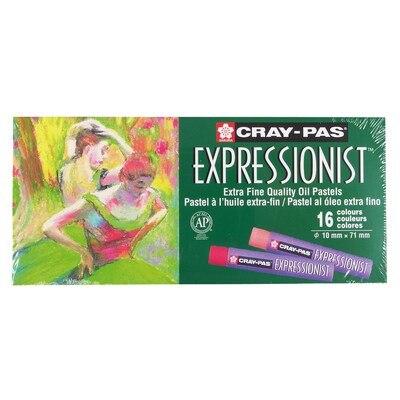 Sakura Cray-Pas Expressionist Oil Pastels, Assorted Colors, 16/Set, 3 Sets/Bundle (SAKXLP16-3)