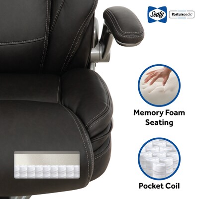 Sealy Posturepedic Axel Swivel Executive Office Chair, Dark Grey (64626)