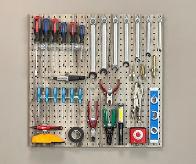 Triton Products High Density, Thermally Fused Laminate, Decorative Pegboard, Set of 2 (024-DW)