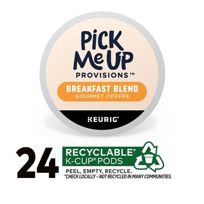 Pick Me Up Provisions™ Breakfast Blend Coffee Keurig® K-Cup® Pods, Light Roast, 24/Box (52967)