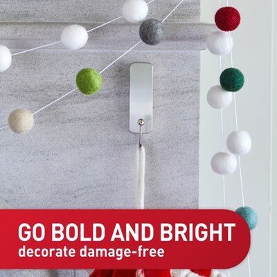 Command Medium Decorative Hooks, 3 lb., Silver, 2/Pack (17034BN-2ES)