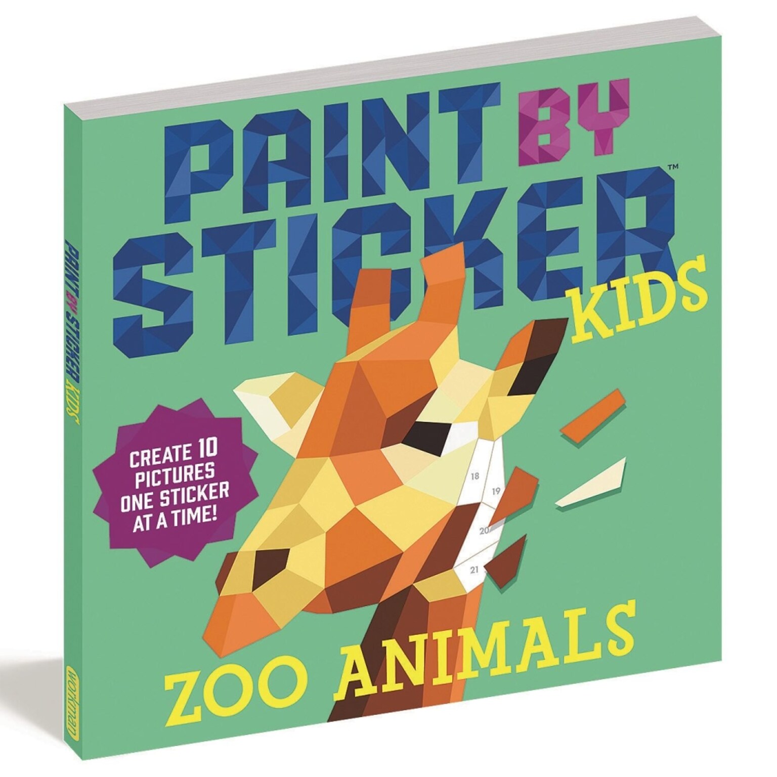 Workman Paint by Sticker Kids Zoo Animals Activity Book (PS1456)