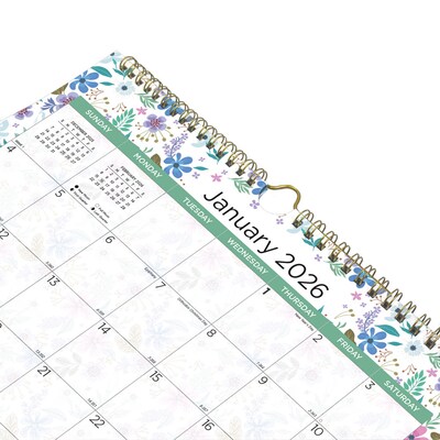 2026 Blueline Wildflowers 15 x 12 Monthly Wall Calendar (C171113)