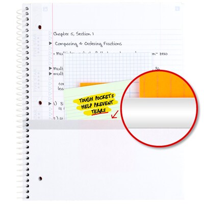 Five Star Soft Petals 1-Subject Notebooks, 8.5" x 11", College-Ruled, 80 Sheets, Assorted Colors, 2/Pack (820331)